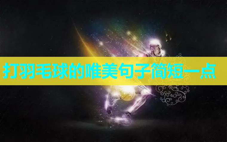 打羽毛球的唯美句子简短一点