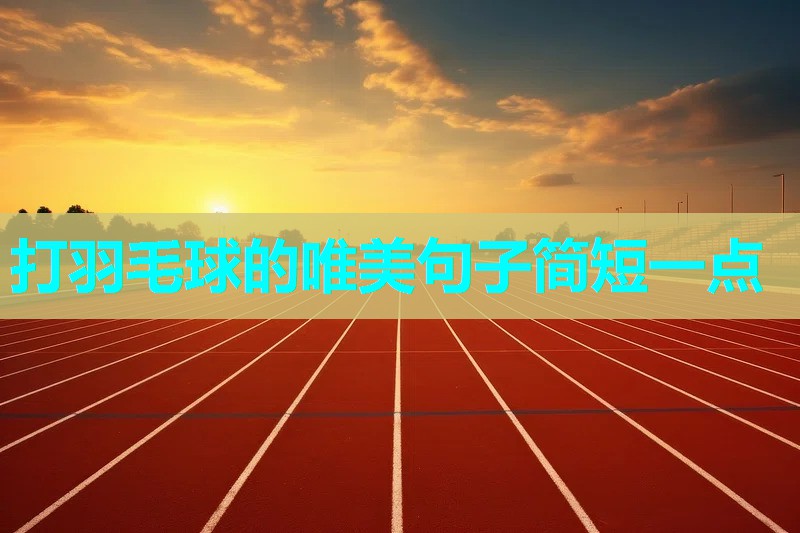打羽毛球的唯美句子简短一点